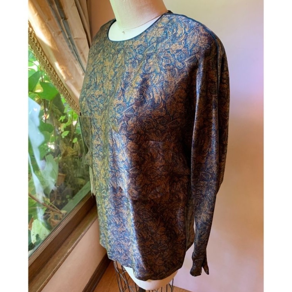 Vintage silk brocade top by Ellen Tracy